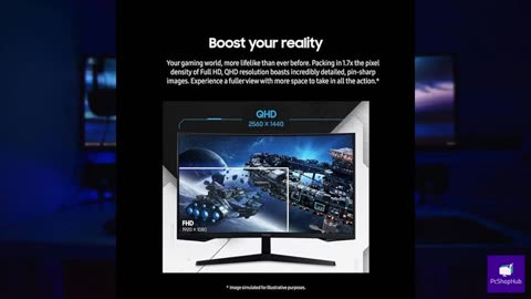 SAMSUNG 32-Inch Odyssey G55C Series QHD 1000R Curved Gaming Monitor