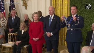 Hillary double receives Medal of Freedom