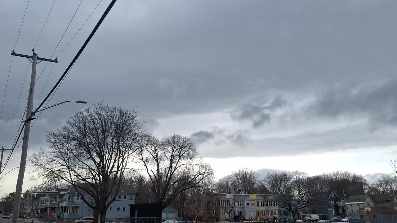 Created material(fake "clouds"), a layer in the atmosphere with breaks to the REAL blue sky