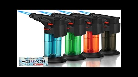 4 Pack of Torch Lighter Jet Flame Butane gas Mini Refillable Windproof Review