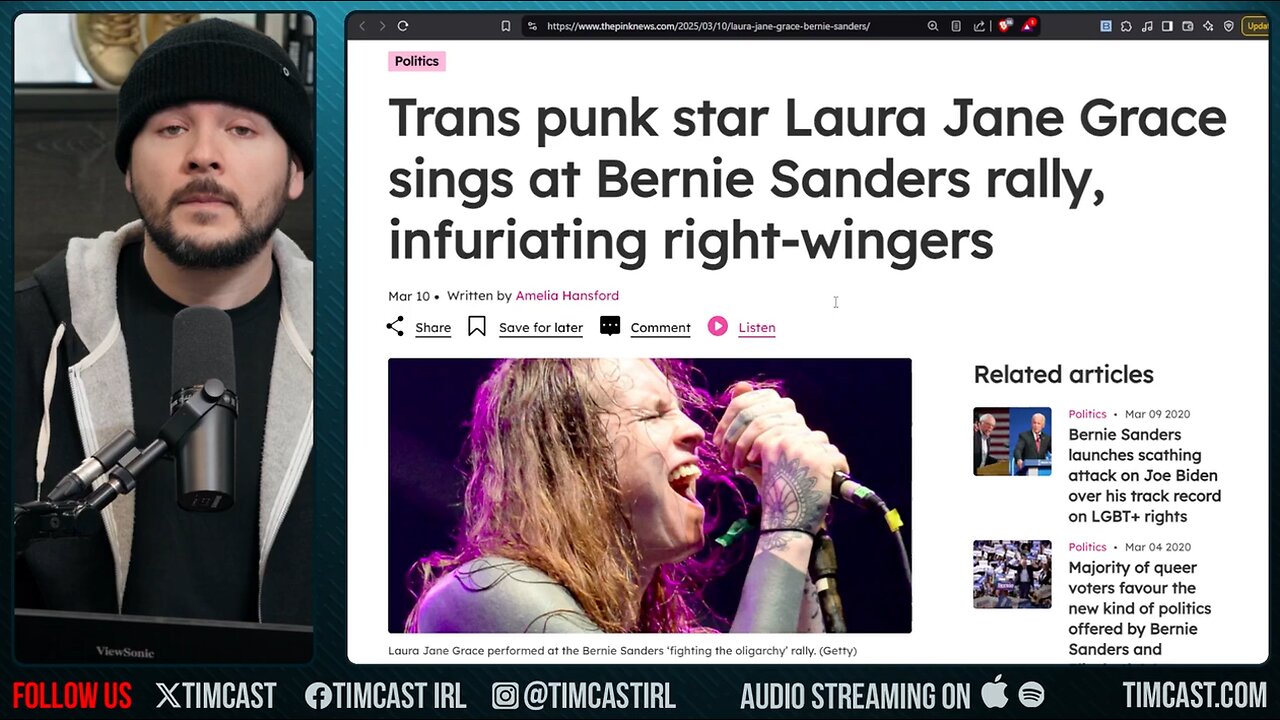 Bernie Sanders SLAMMED After Trans Singer Sings About Gods D*ck In Vulgar Performance At Rally