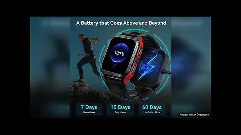 AMAZTIM Smart Watch 60 Days Extra-Long Battery 50M Waterproof Rugged Military Bluetooth Review