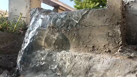 Water discharge from homemade mini dam