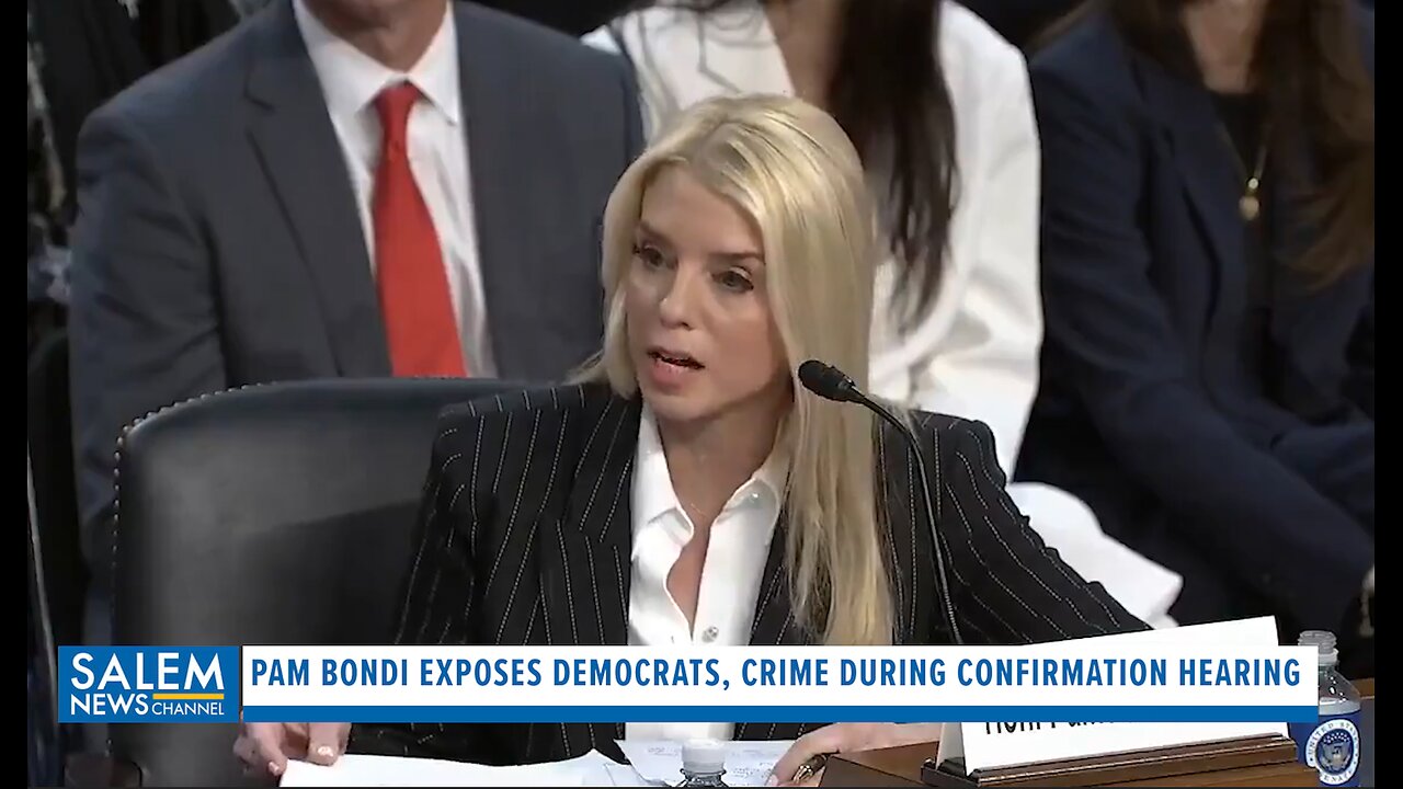 Pam Bondi Exposes Democrats & Crime Rate In California During Confirmation Hearing