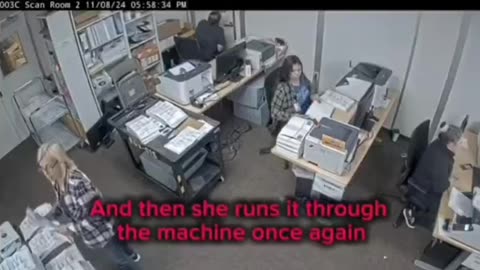 🚨🚨🚨🚨Orange County, California poll worker caught TRIPLE scanning ballots on November 8, 2024.