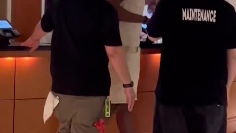 Drunk Guy Kicks in Hotel Door… Then Gets Dropped by a Cop!