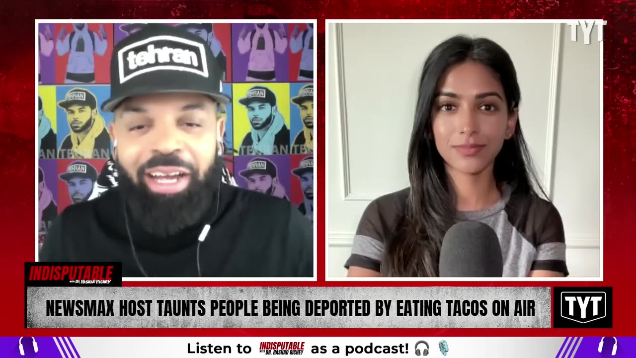 Racist Newsmax Host Scarfs Down Tacos While Pushing For Deportations