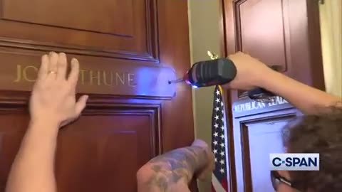 John Thune’s nameplate has been placed on the door of the Senate Republican Leader’s suite.