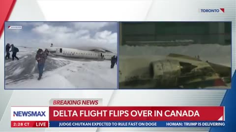 BREAKING_ Eight injured after Delta flight crashes_ flips over in Toronto