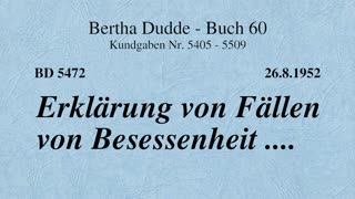 BD 5472 - ERKLÄRUNG VON FÄLLEN VON BESESSENHEIT ....