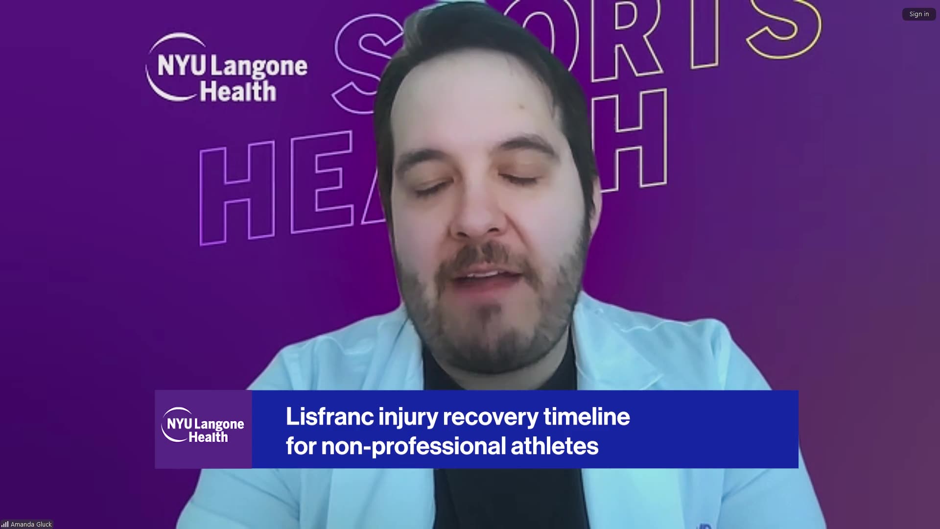 NYU Langone's Daniel J. Kaplan, MD explains Andrew Thomas' recovery from Lisfranc surgery