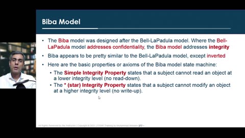 74 - Domain 3 - 32 Biba Model