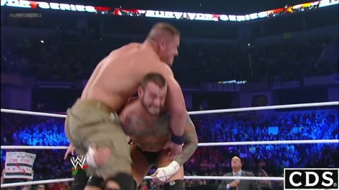 John Cena vs CM Punk vs Ryback Survivor Series 2012 Highlights