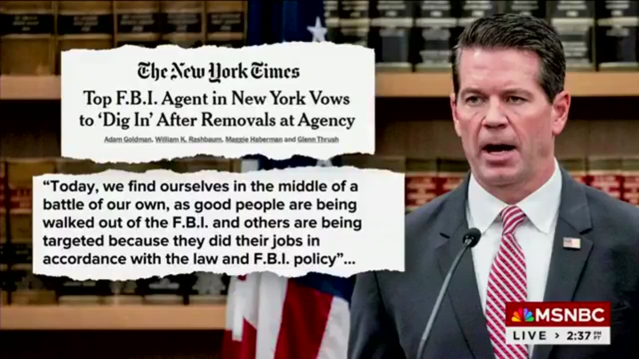 MSNBC is panicking because the head of the SDNY FBI field office was forced out