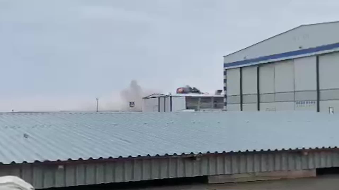 The moment the civilian plane crashed