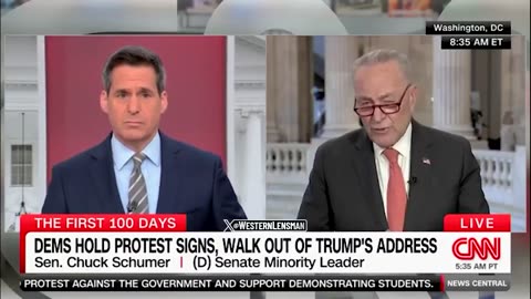 Chuck Schumer is asked *repeatedly* about Al Green’s clown show tactics, and he dodges