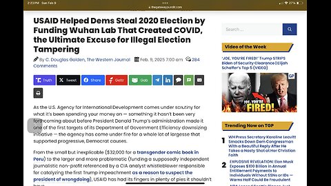 USAID Helped Dems Steal 2020 Election by Funding Wuhan Lab That Created COVID…