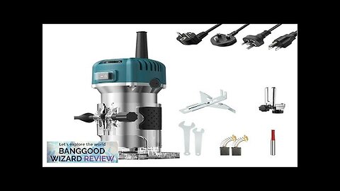 6 Speed 800W Compact Wood Router Electric Trimming Machine Hand Trimmer 30000rpm Review