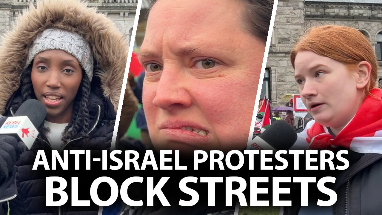 Anti-Israel protesters continue blocking Victoria intersections as VPD stands by