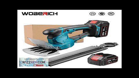 21v Cordless Electric Hedge Trimmer Shears 2 IN 1 Rechargeable Handheld Grass Review