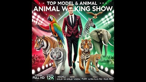 Fantastic Model & Slow Walking With Fabulous Animals