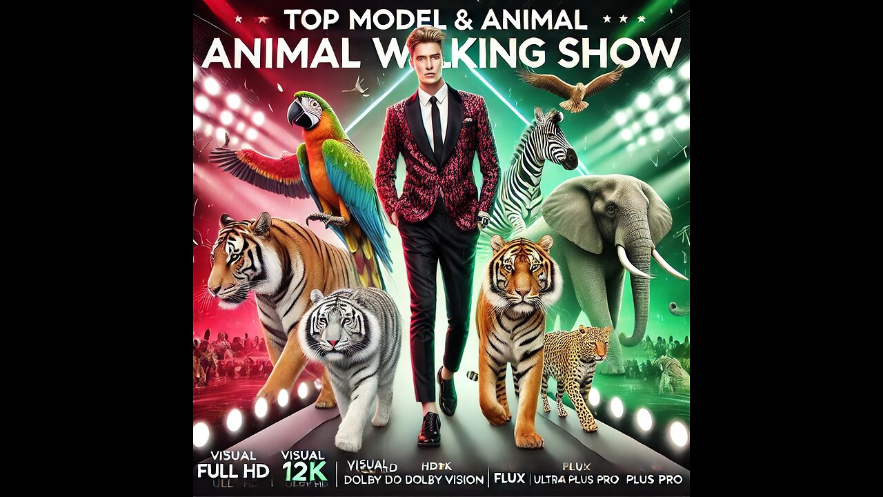 Fantastic Model & Slow Walking With Fabulous Animals