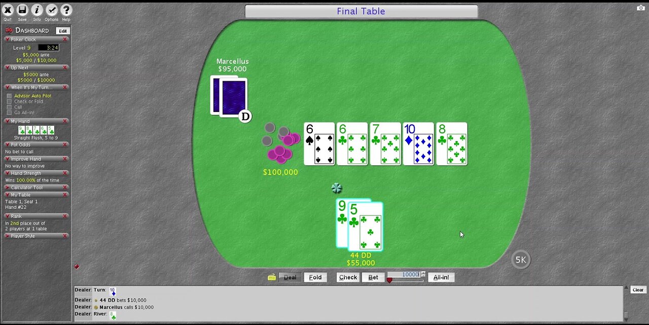 I Got a Straight Flush hand #22