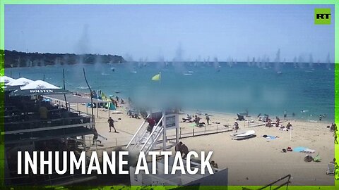 NEW FOOTAGE: People run for their lives amid ATACMS missiles attack on Crimea