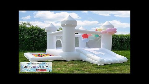 White Bounce House House with Blower Inflatable Bouncer Children's Toy Sewn Extra Review