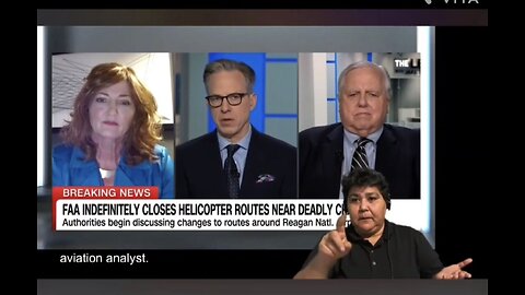 ASL interpreted - CNN was questioning the Black Hawk helicopter