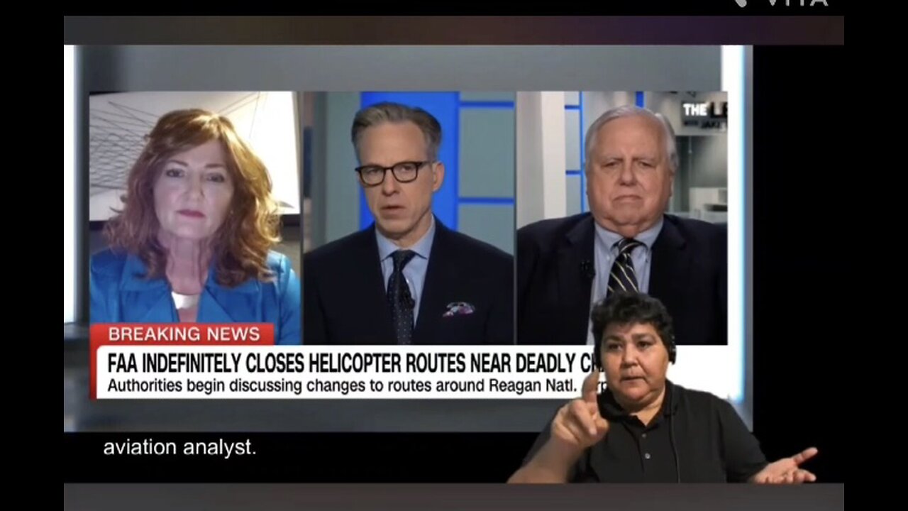 ASL interpreted - CNN was questioning the Black Hawk helicopter