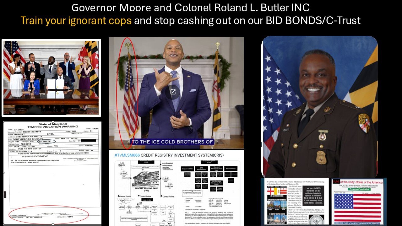 Governor Moore & Col Roland Butler INC Train your cops & stop cashing out on our BID BONDS/C-TRUST