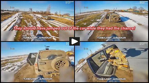 Kursk region: Russian wired FPV drone hunting Ukrainian vehicle