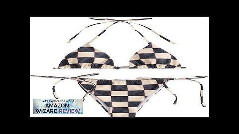 ZAFUL Halter Bikini for Women Triangle Bikini Sets Tie Side High Cut Review