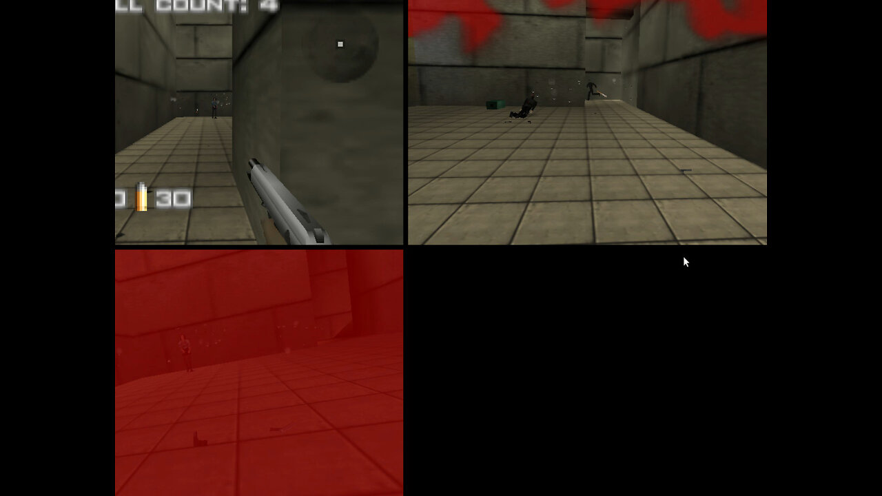 GoldenEye 007 - Netplay tournament practice - TH126 vs Scoot vs Axdoomer