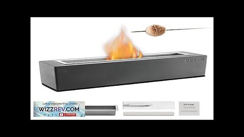 Tabletop Fire Pit Bowl 15 inch Concrete Fireplace Indoor Outdoor Patio Review