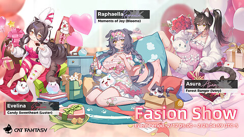 CatFantasy Love is in the Air Banner Gameplay Evelina Candy Sweetheart Dorothy Rosarium vow