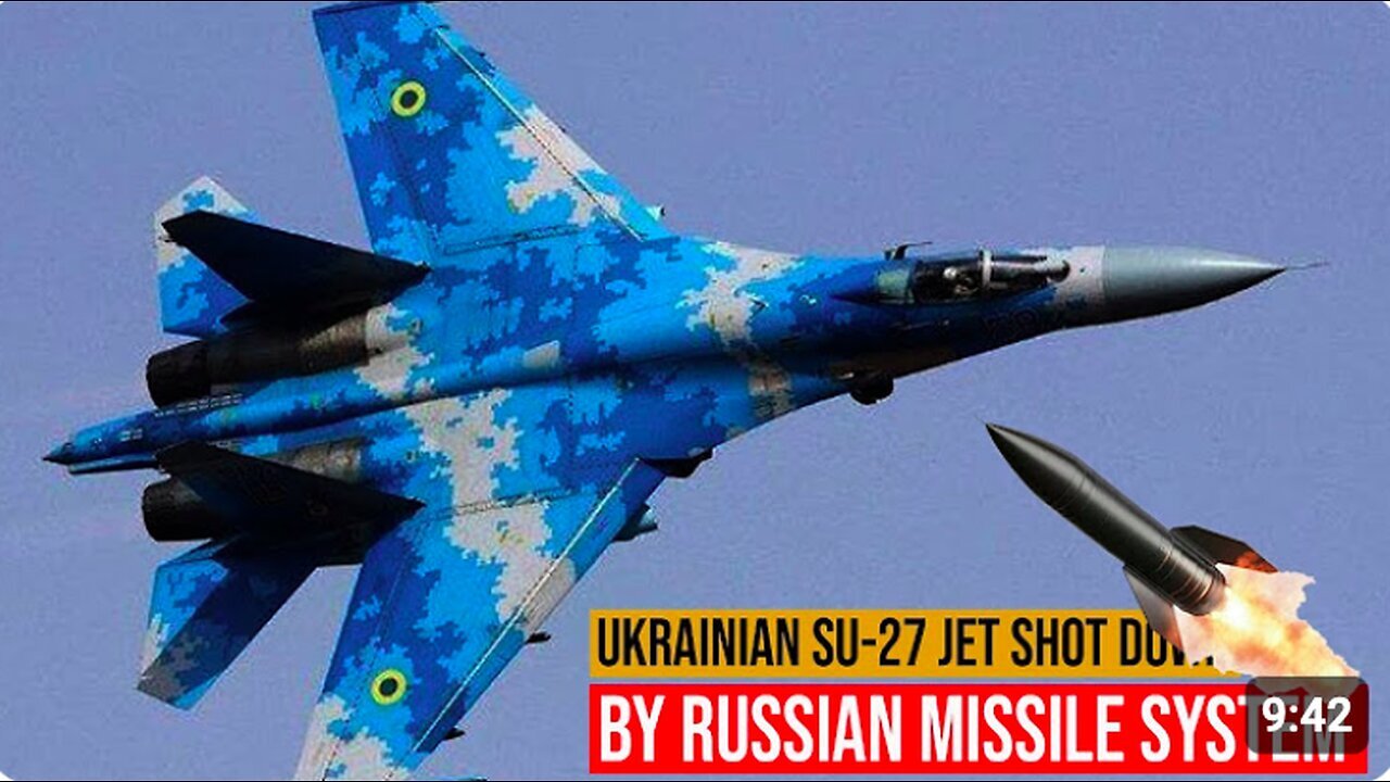 Ukrainian Supersonic Su-27 jet shot down by Russian air defense system