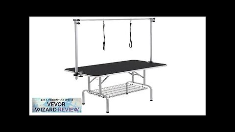 VEVOR Pet Grooming Table Two Arms with Clamp 46'' Dog Grooming Station Review