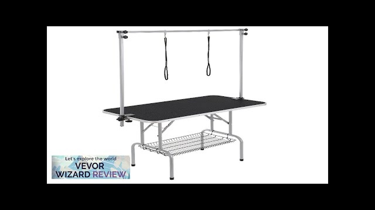 VEVOR Pet Grooming Table Two Arms with Clamp 46'' Dog Grooming Station Review