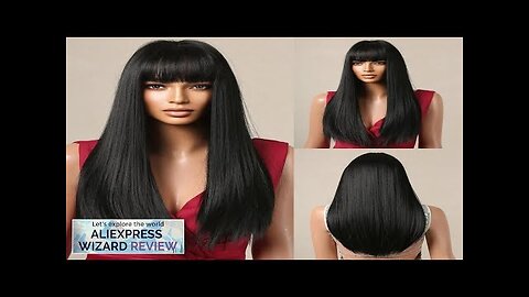 Black Hair Long Straight Wigs for Women Natural Hair Synthetic Wigs Daily Review