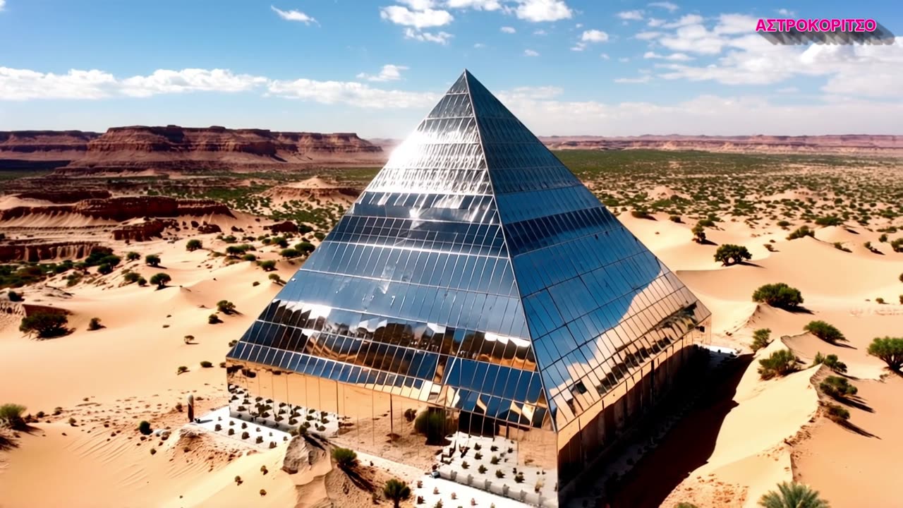 The flying lost Pyramid of Atlantis was found intact in the desert.