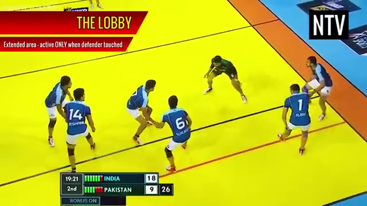 The rules of kabaddi game