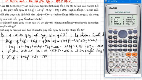 Practical derivative applications (optimization problem) - Toán thực tế (tối ưu lợi nhuận)