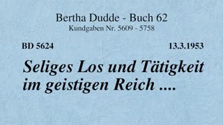 BD 5624 - SELIGES LOS UND TÄTIGKEIT IM GEISTIGEN REICH ....