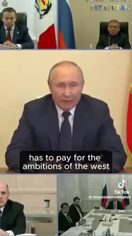 A message from Russian President Vladimir Putin to citizens of Western countries