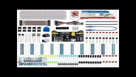 Full DIY Electronic Kit 830 Breadboard Jumper Wire Power Supply Capacitor LED Review