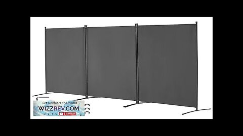 Room Divider 3 Panel Fabric Room Privacy Screen for Office Bedroom Grey Review