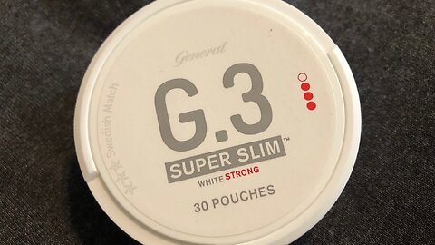 G.3 Super Slim White Portion Snus Review
