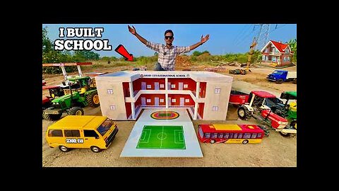 I Build A International School from RC TATA HITACHI Truck - Chatpat toy TV